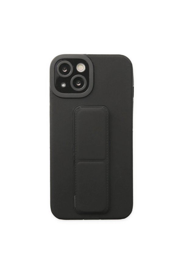 Evimdeyokyok Apple İphone 14 Plus Kılıf Mega Standlı Silikon - Siyah