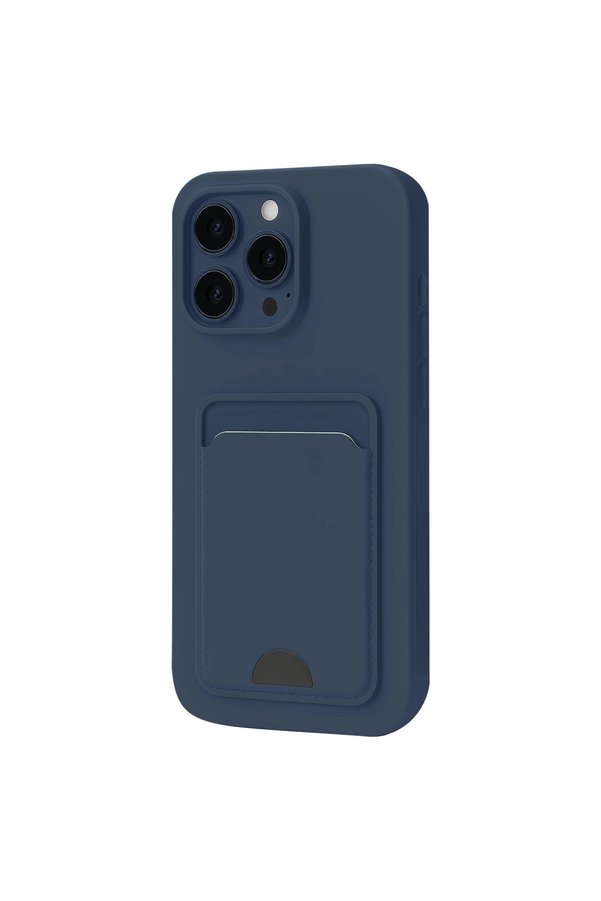Evimdeyokyok Apple İphone 16 Pro Kılıf Kelvin Kartvizitli Silikon - Lacivert