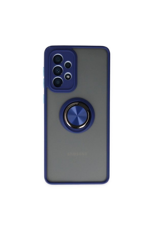 Evimdeyokyok Samsung Galaxy A33 5G Kılıf Montreal Yüzüklü Silikon Kapak - Lacivert