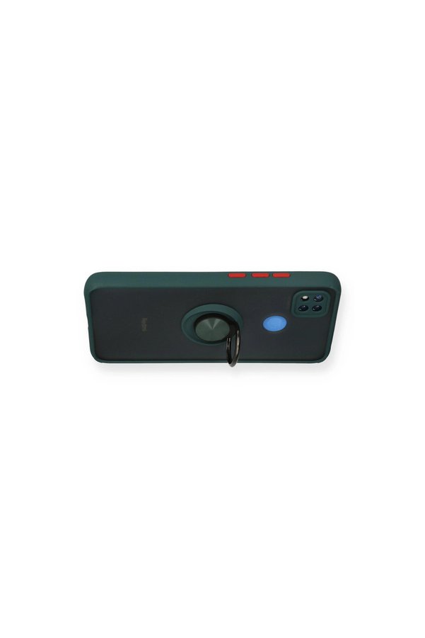 Evimdeyokyok Xiaomi Redmi 9C Kılıf Montreal Yüzüklü Silikon Kapak - Yeşil