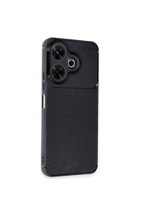 Evimdeyokyok Xiaomi Redmi 13 4G Kılıf Auto Focus Karbon Kapak - Siyah