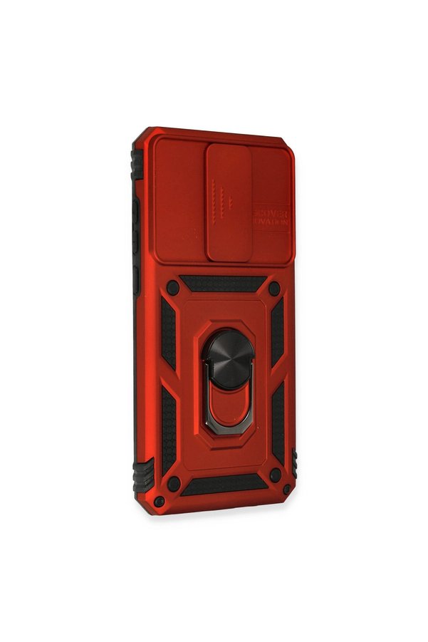 Evimdeyokyok Xiaomi Redmi Note 8 Pro Kılıf Pars Lens Yüzüklü Silikon - Kırmızı