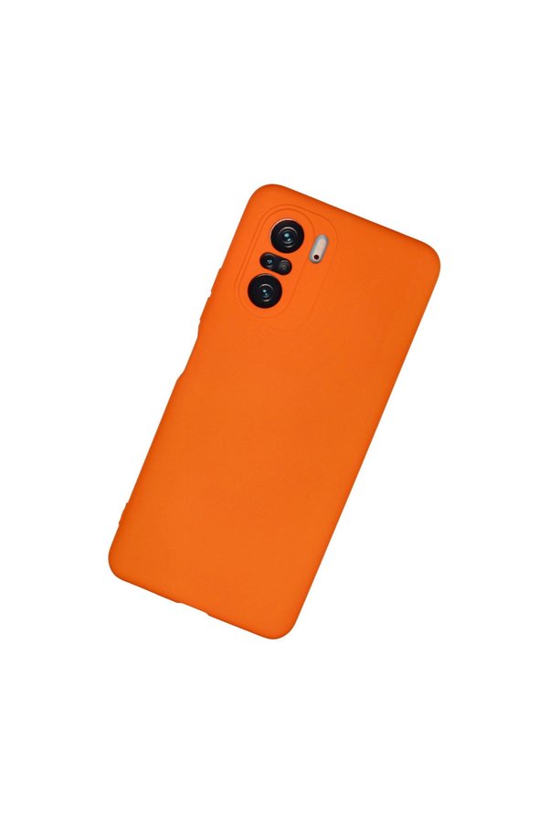 Evimdeyokyok Xiaomi Poco F3 Kılıf Nano İçi Kadife Silikon - Turuncu