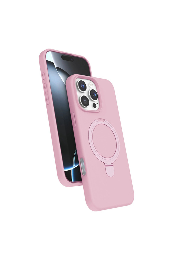 Evimdeyokyok Apple İphone 16 Pro Regal Magsafe Standlı Kapak - Açık Pembe