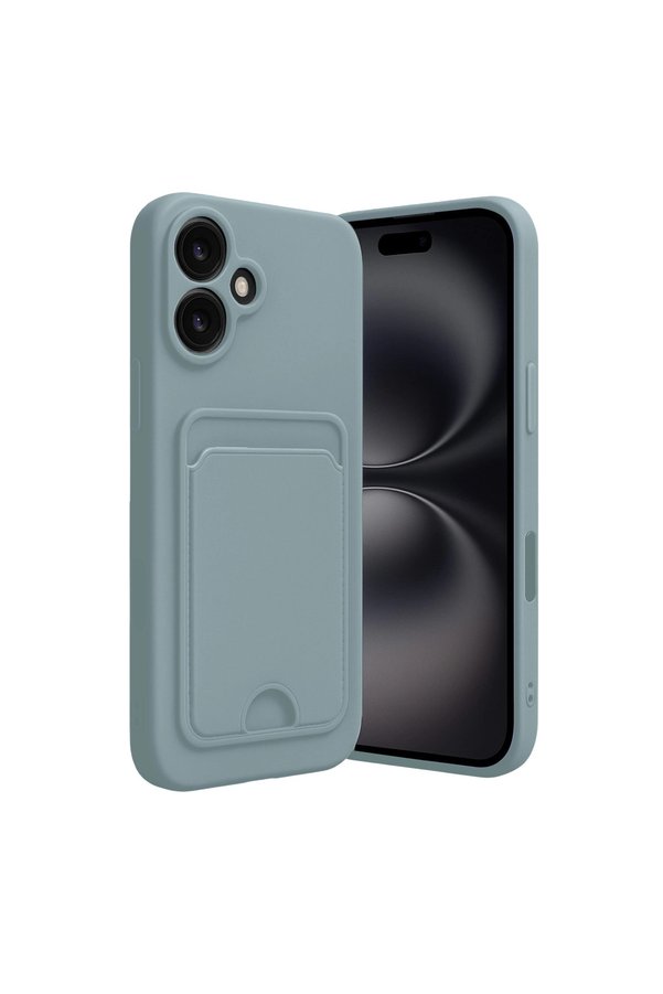 Evimdeyokyok Apple İphone 16 Kılıf Kelvin Kartvizitli Silikon - Açık Yeşil