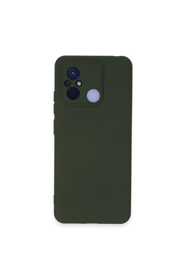 Evimdeyokyok Xiaomi Redmi 12C Kılıf Nano İçi Kadife Silikon - Koyu Yeşil