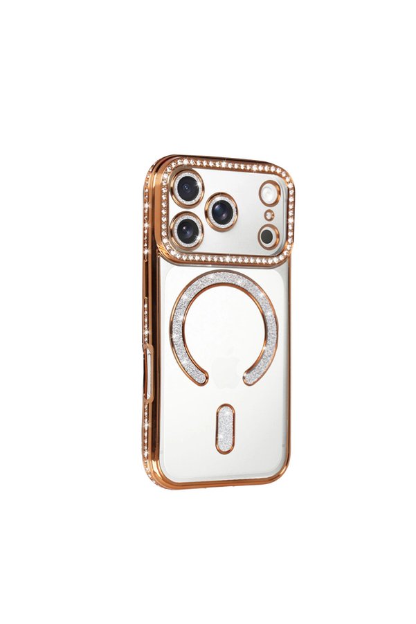 Evimdeyokyok Apple İphone 17 Pro Joke Simli Magneticsafe Kılıf - Turuncu