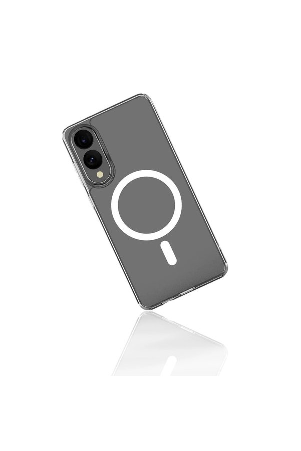 Evimdeyokyok Samsung Galaxy S25 Edge Kılıf Magneticsafe Şeffaf Silikon - Şeffaf