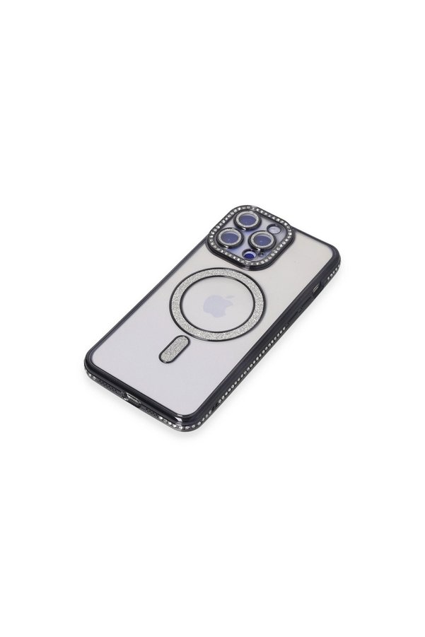 Evimdeyokyok Apple İphone 14 Pro Kılıf Joke Simli Magneticsafe Kılıf - Siyah