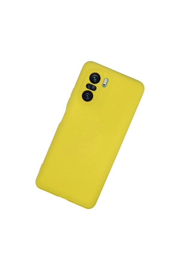 Evimdeyokyok Xiaomi Poco F3 Kılıf Nano İçi Kadife Silikon - Sarı
