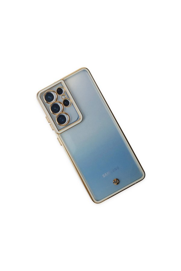 Evimdeyokyok Samsung Galaxy S21 Ultra Kılıf Liva Lens Silikon - Beyaz
