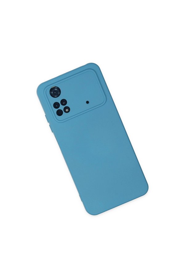 Evimdeyokyok Xiaomi Poco M4 Pro 4G Kılıf Nano İçi Kadife Silikon - Mavi
