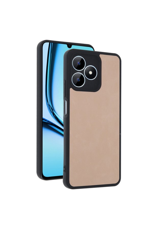 Evimdeyokyok Realme Note 50 4G Kılıf Aras Deri Kapak - Pudra