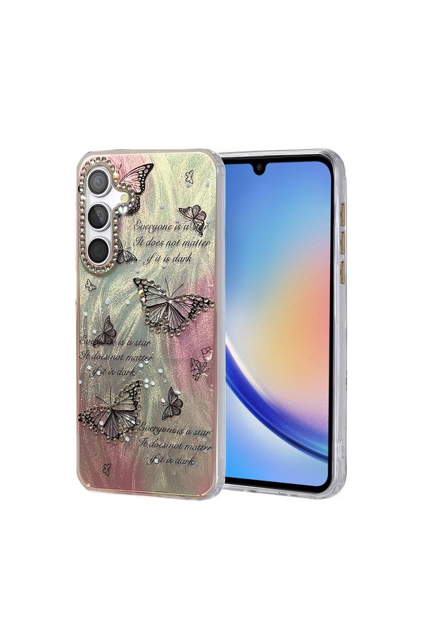 Evimdeyokyok Samsung Galaxy A34 5G Kılıf Blade Aynalı Desenli Kapak - Desen 6