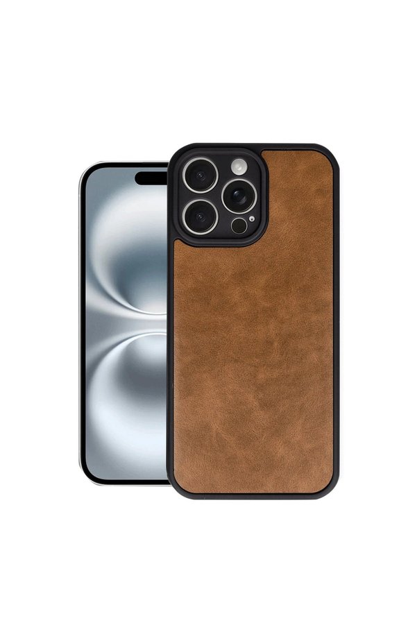 Evimdeyokyok Apple İphone 16 Pro Kılıf Aras Deri Kapak - Taba