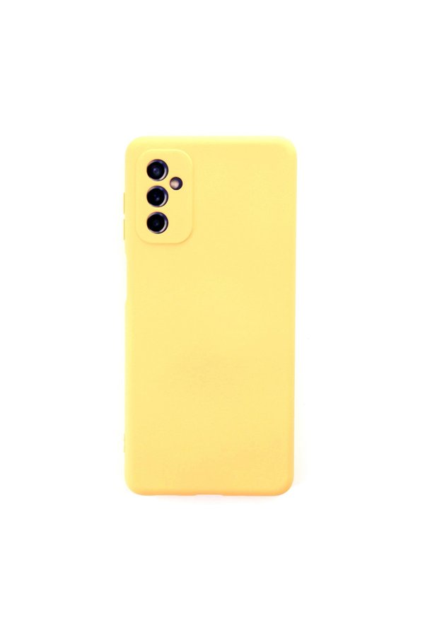 Evimdeyokyok Samsung Galaxy M52 5G Kılıf Nano İçi Kadife Silikon - Sarı