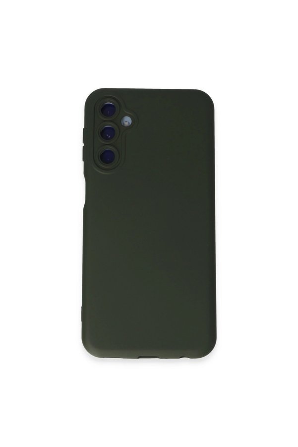 Evimdeyokyok Samsung Galaxy M34 5G Kılıf Nano İçi Kadife Silikon - Koyu Yeşil