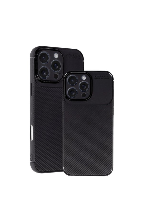 Evimdeyokyok Apple İphone 16 Pro Max Kılıf Auto Focus Karbon Kapak - Siyah