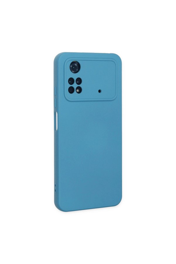 Evimdeyokyok Xiaomi Poco M4 Pro 4G Kılıf Nano İçi Kadife Silikon - Mavi