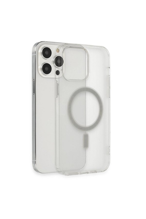 Evi̇mdeyokyok Apple İphone 14 Pro Max Kılıf Matte Şeffaf Magneti̇csafe - Şeffaf