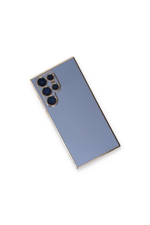 Evimdeyokyok Samsung Galaxy S22 Ultra Kılıf Volet Silikon - Mavi