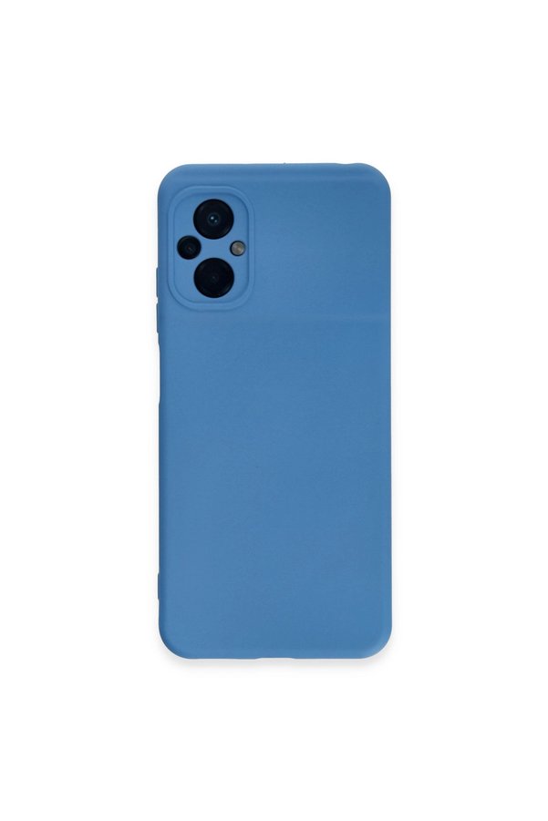 Evimdeyokyok Xiaomi Poco M5 Kılıf Nano İçi Kadife Silikon - Mavi