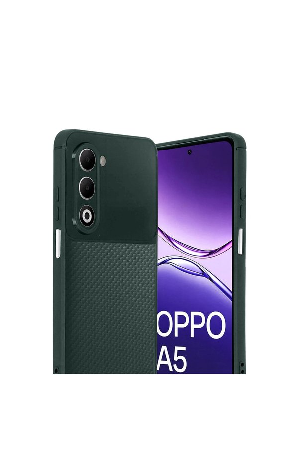 Evi̇mdeyokyok Oppo A5 4G Auto Focus Karbon Kapak - Koyu Yeşi̇l