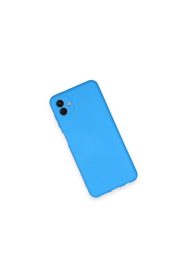 Evi̇mdeyokyok Samsung Galaxy A04 Kılıf Nano İçi̇ Kadi̇fe Si̇li̇kon - Mavi̇