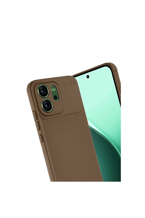 Evimdeyokyok Oppo Reno 14F Auto Focus Karbon Kapak - Kahverengi