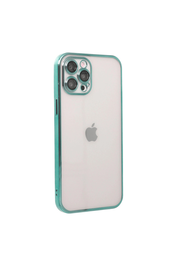 Evimdeyokyok Apple İphone 12 Pro Max Kılıf Razer Lensli Silikon - Yeşil