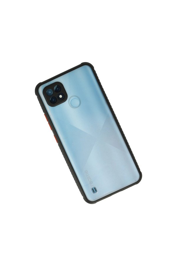 Evi̇mdeyokyok Realme C21 Kılıf Mi̇ami̇ Şeffaf Si̇li̇kon - Si̇yah