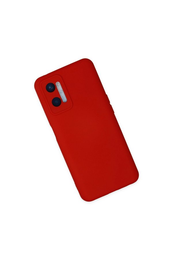 Evimdeyokyok Oppo A96 Kılıf Nano İçi Kadife Silikon - Kırmızı