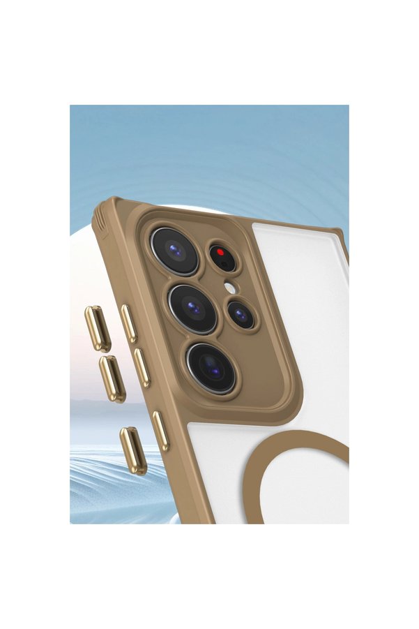 Evi̇mdeyokyok Samsung Galaxy S25 Ultra Kılıf Enka Magsafe Si̇li̇kon Kılıf - Şeffaf
