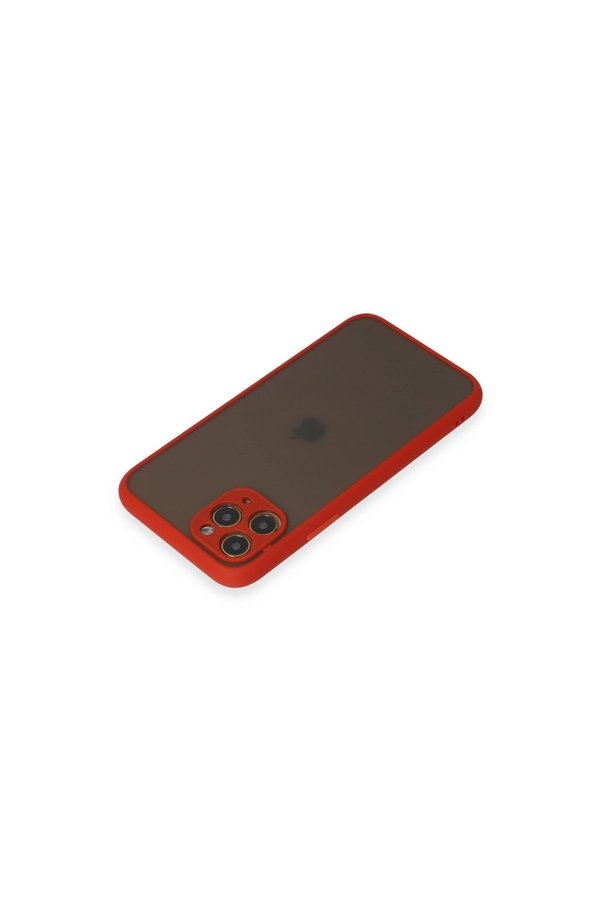 Evi̇mdeyokyok Apple İphone 11 Pro Kılıf Montreal Si̇li̇kon Kapak - Kırmızı