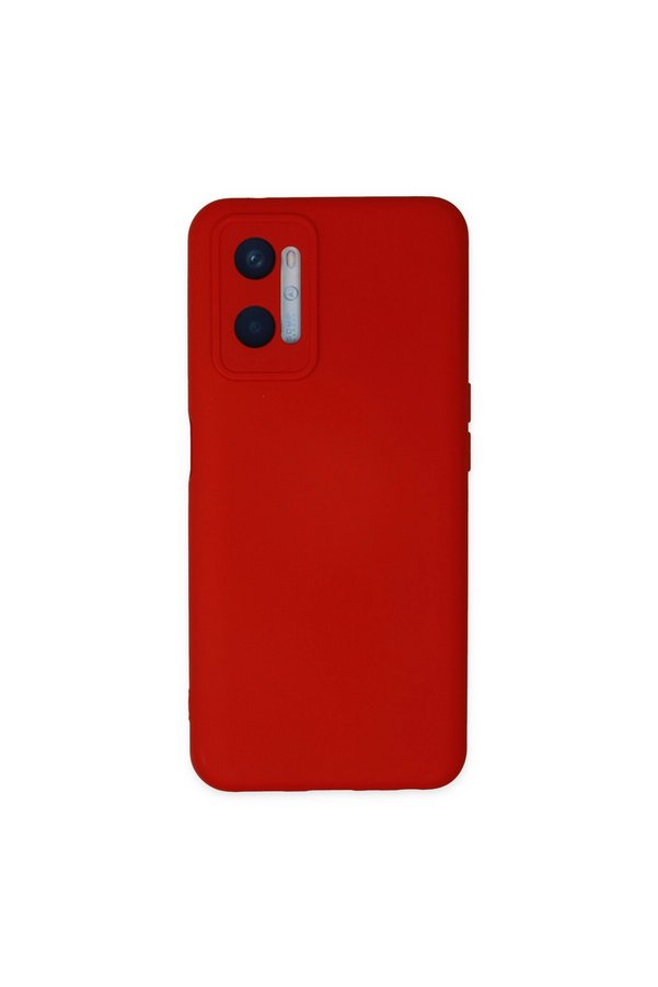 Evimdeyokyok Oppo A96 Kılıf Nano İçi Kadife Silikon - Kırmızı