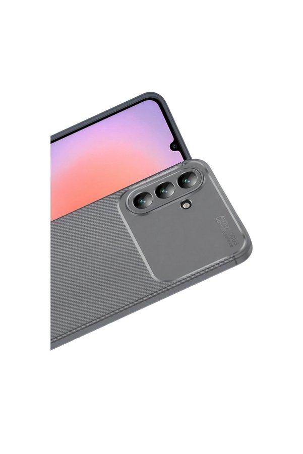 Evi̇mdeyokyok Samsung Galaxy A57 5G Auto Focus Karbon Kapak - Gri̇