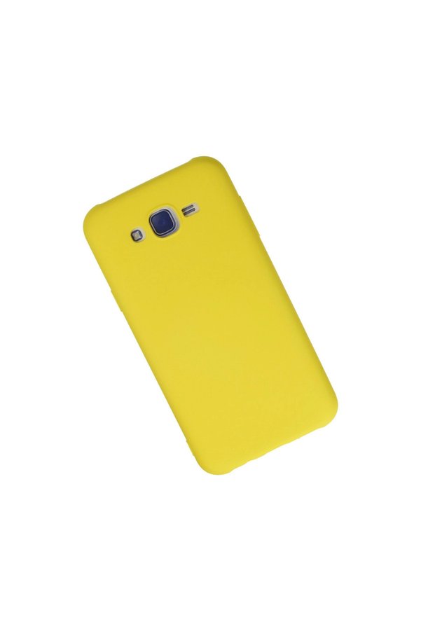 Evi̇mdeyokyok Samsung Galaxy J7 Kılıf Nano İçi̇ Kadi̇fe Si̇li̇kon - Sarı