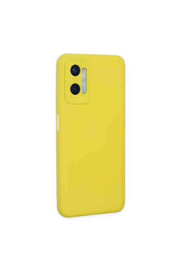 Evimdeyokyok Oppo A96 Kılıf Nano İçi Kadife Silikon - Sarı