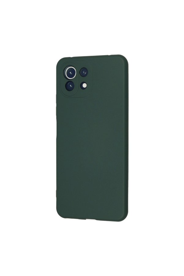 Evimdeyokyok Xiaomi Mi 11 Lite Kılıf Nano İçi Kadife Silikon - Koyu Yeşil