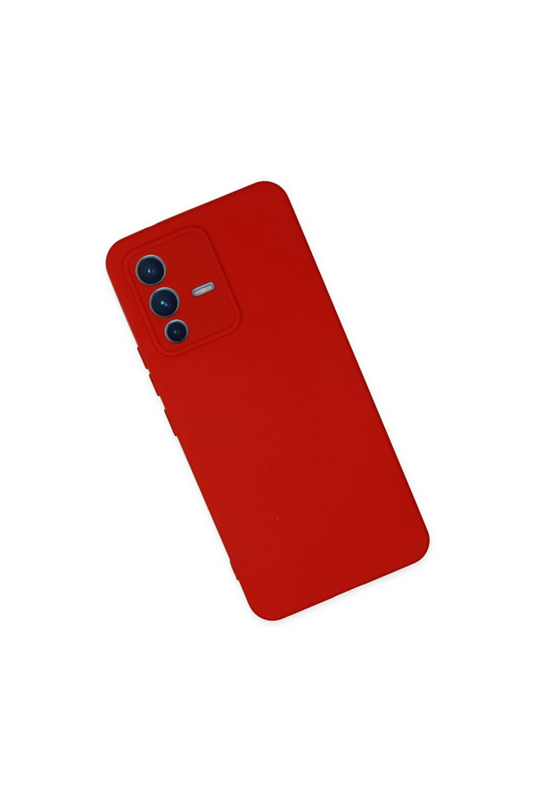 Evimdeyokyok Vivo V23 5G Kılıf Nano İçi Kadife Silikon - Kırmızı