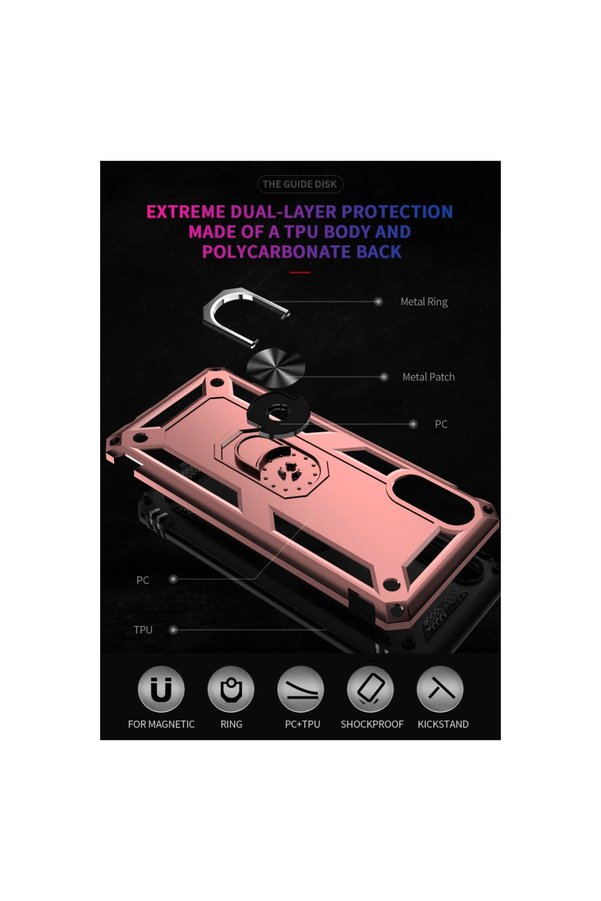 Evimdeyokyok Samsung Galaxy A02 Kılıf Sofya Yüzüklü Silikon Kapak - Rose