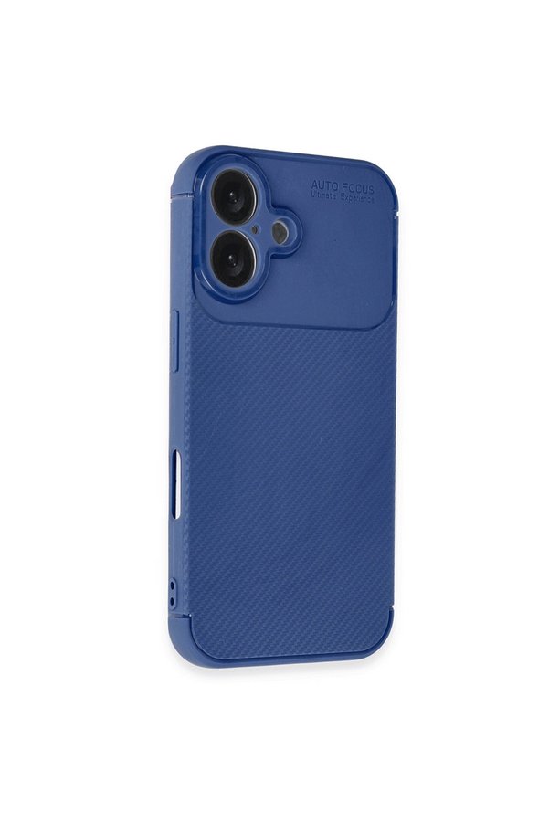 Evimdeyokyok Apple İphone 16 Kılıf Auto Focus Karbon Kapak - Lacivert