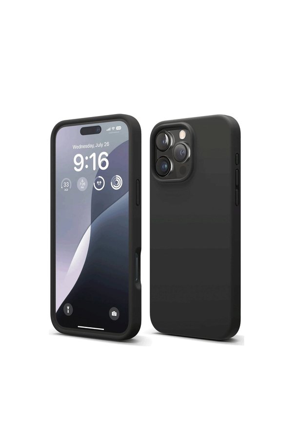 Evimdeyokyok Apple İphone 16 Pro Max Kılıf Nano İçi Kadife Silikon - Siyah