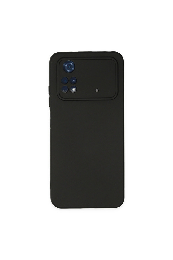 Evimdeyokyok Xiaomi Poco M4 Pro 4G Kılıf Nano İçi Kadife Silikon - Siyah