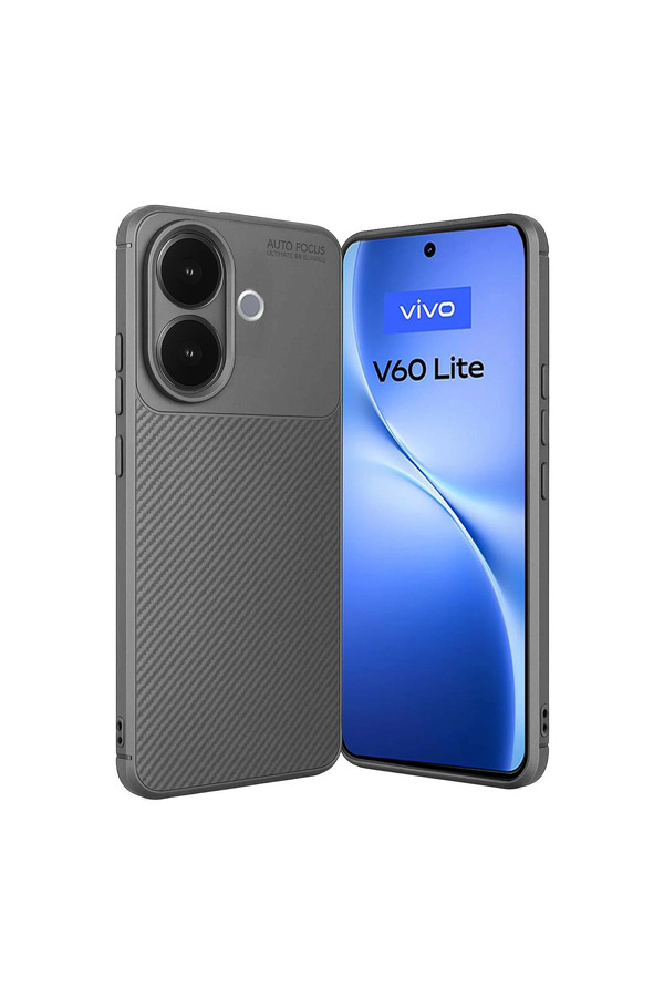 Evimdeyokyok Vivo V60 Lite Auto Focus Karbon Kapak - Gri