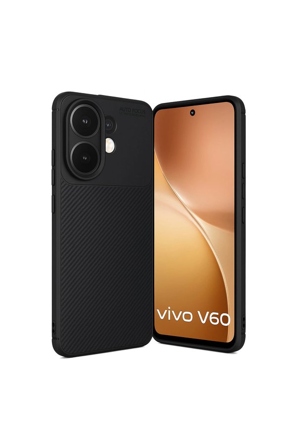 Evimdeyokyok Vivo V60 5G Auto Focus Karbon Kapak - Siyah