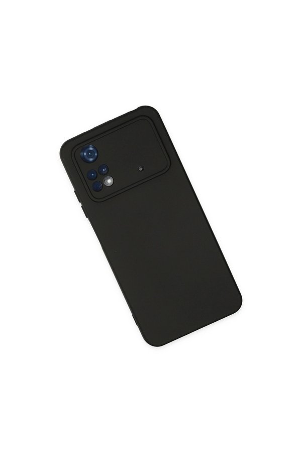 Evimdeyokyok Xiaomi Poco M4 Pro 4G Kılıf Nano İçi Kadife Silikon - Siyah