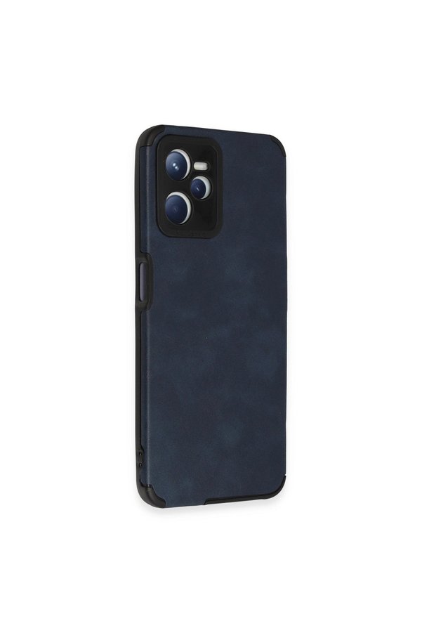 Evimdeyokyok Realme C35 Kılıf Loop Deri Silikon - Lacivert