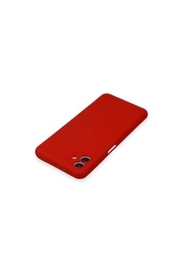 Evi̇mdeyokyok Samsung Galaxy A04 Kılıf Nano İçi̇ Kadi̇fe Si̇li̇kon - Kırmızı