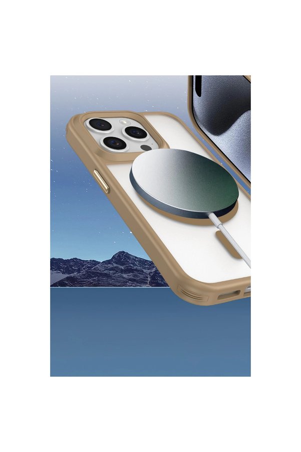 Evi̇mdeyokyok Apple İphone 15 Pro Max Kılıf Enka Magsafe Si̇li̇kon Kılıf - Ti̇tan Gri̇